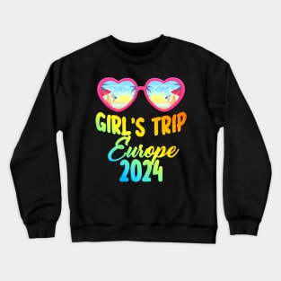 Girls Trip 2024 Europe Summer Beach Vacation Besties Match Crewneck Sweatshirt